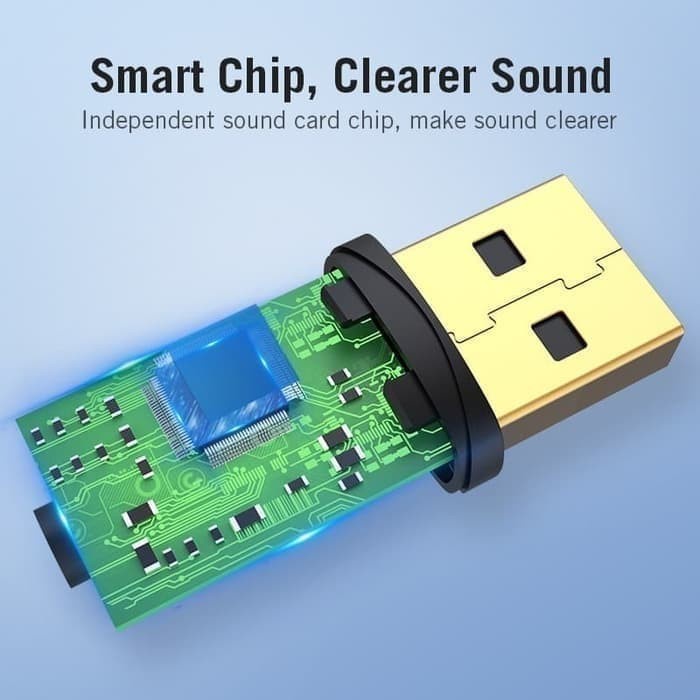 KOMPUTER & LAPTOP KOMPONEN KOMPUTER VENTION CDL UNIVERSAL USB EXTERNAL SOUND CARD / USB TO AUX