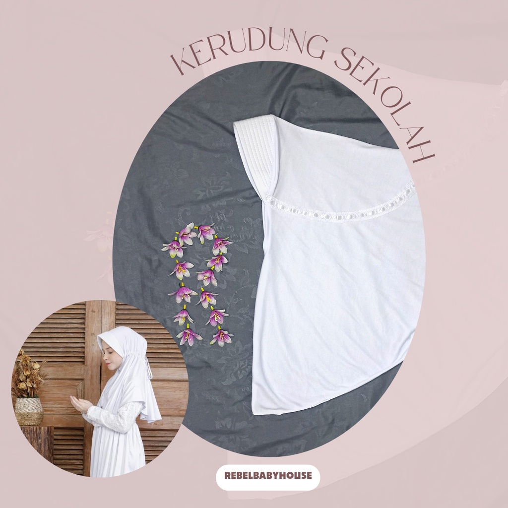 Kerudung Anak Sekolah / Hijab Anak - Putih