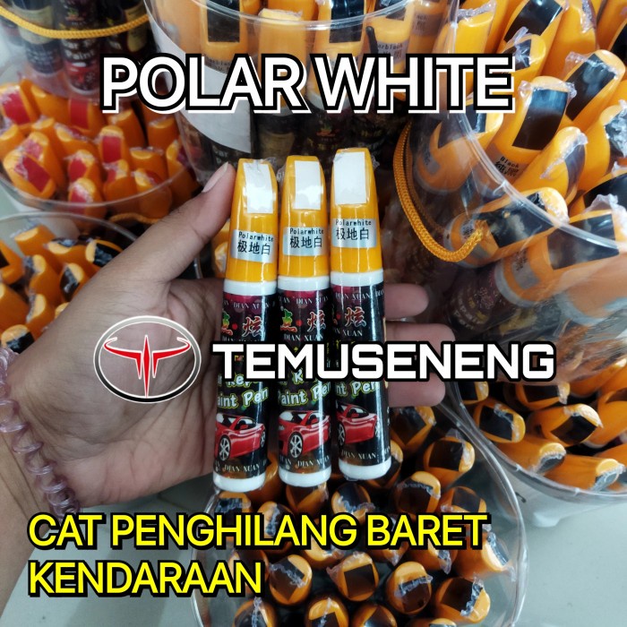 Polar White Putih Metalik Pena Spidol Cat Anti Gores Lecet Mobil Motor