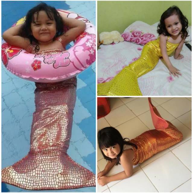 Baju Mermaid Anak putri duyung mainan anak harga grosir