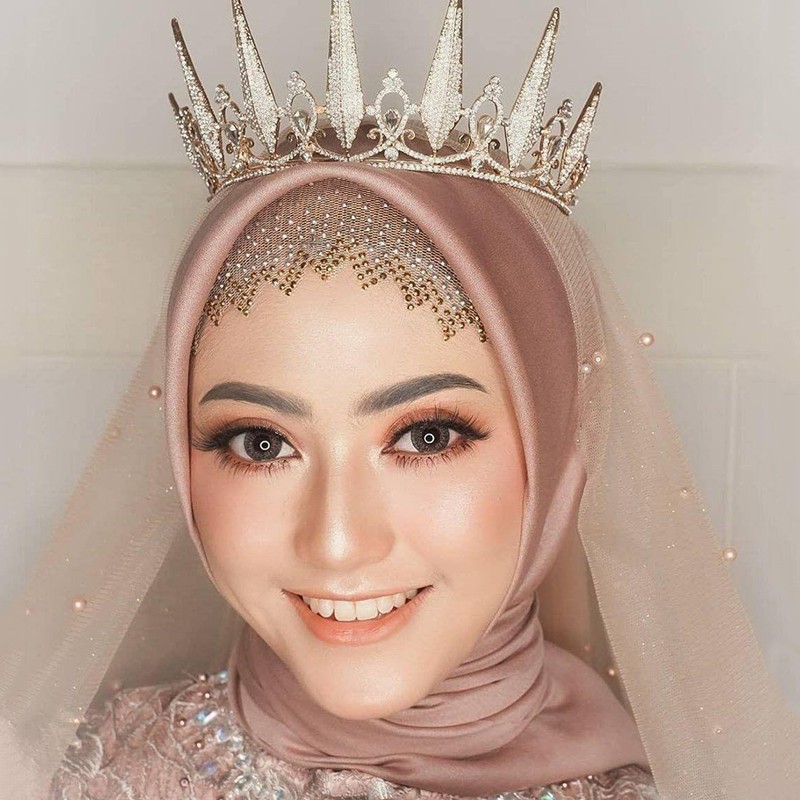 Deartiara Mahkota Tiara Ratu Vintage untuk Aksesoris Rambut Wanita