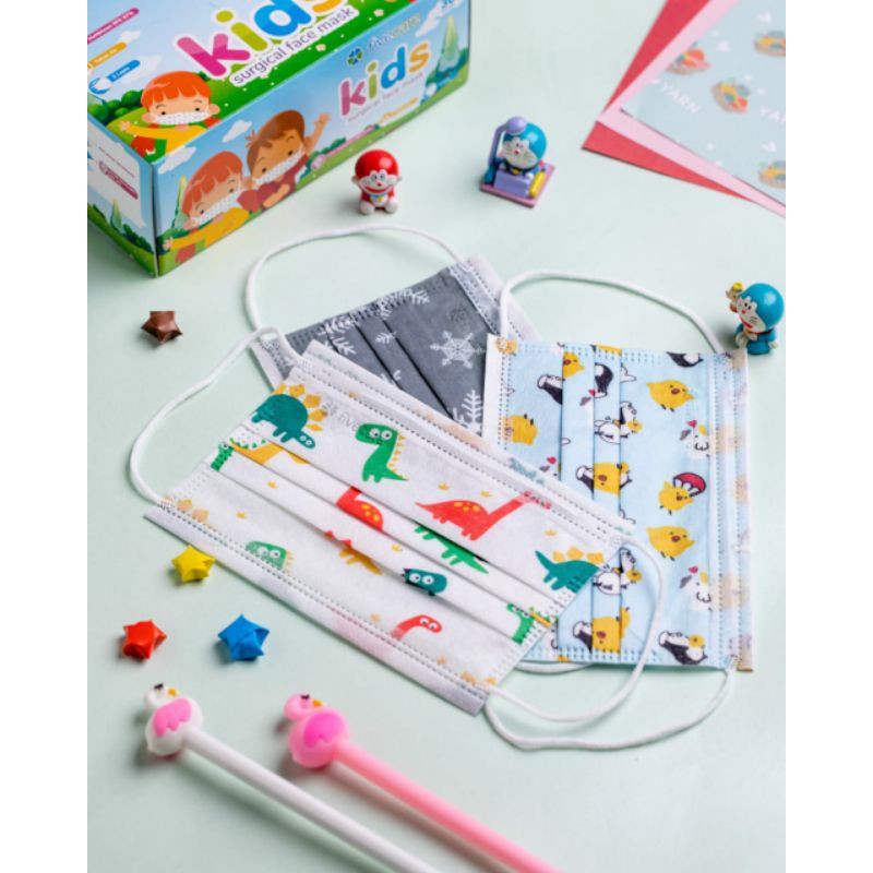 Masker kids earloop 3 ply fivecare