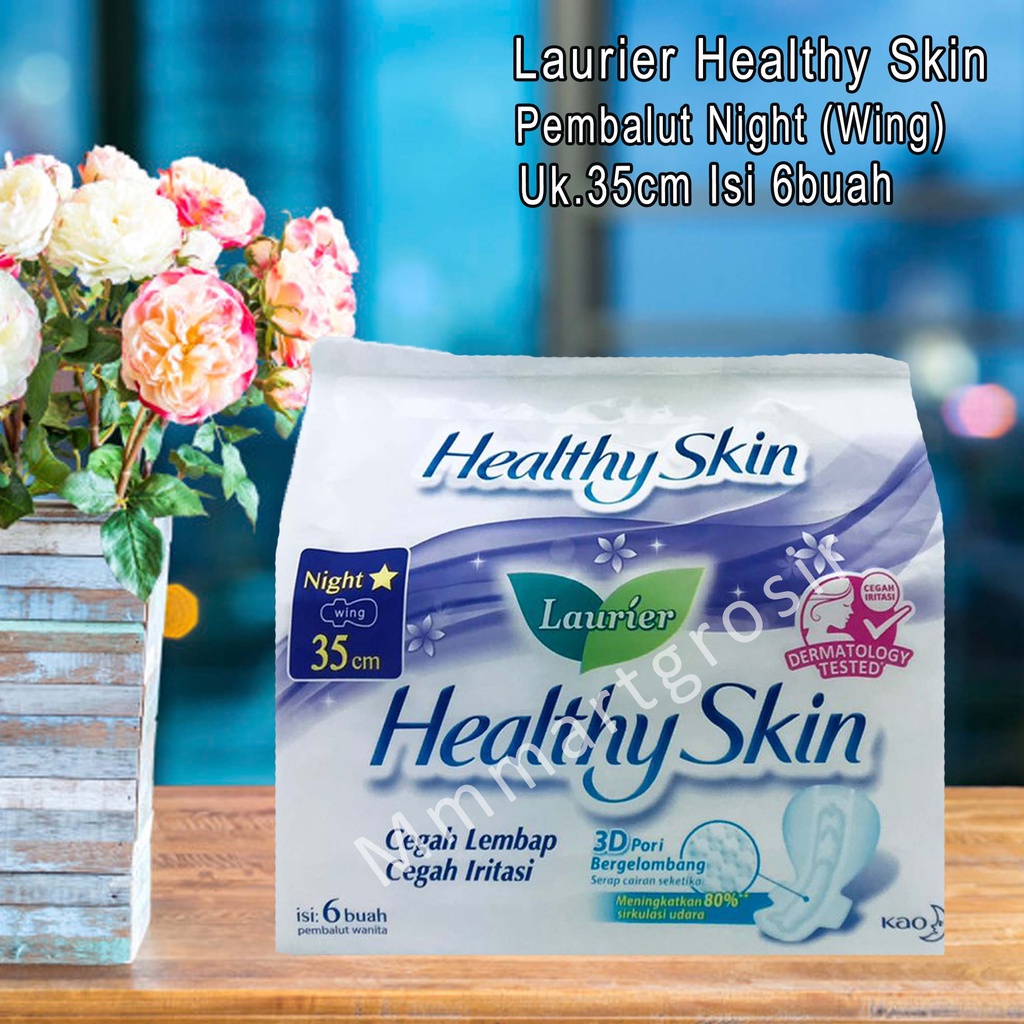 Laurier / Healthy Skin / Pembalut 35cm / Night Wing Isi 6