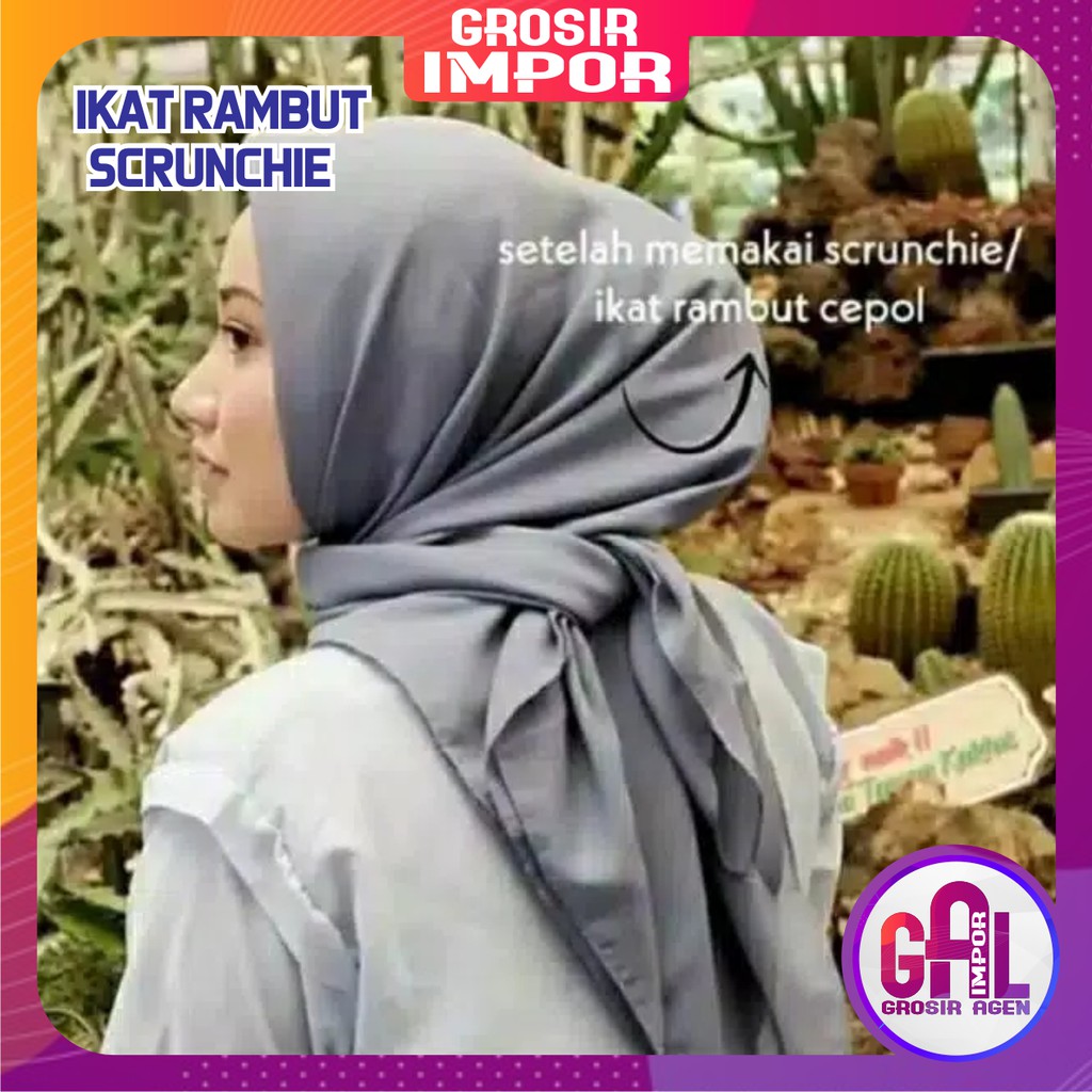 SCRUINCHIE SATIN &amp; SILK JEPANG GLOSY/ IKAT RAMBUT CEPOL HIJAB BEST SELLER