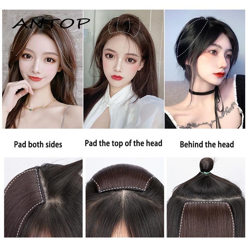 Wig Rambut Palsu Wanita Pemanjang /Meningkatkan Volume Rambut/Tak Terlihat Empuk/serat Buatan Rambut Palsu ANTOP