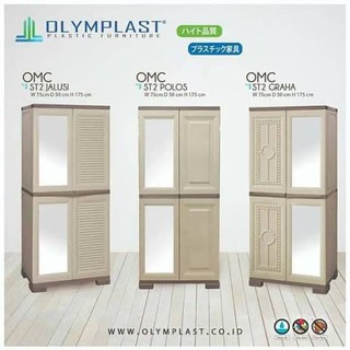  Lemari  Plastik  Olymplast  Kaca OMC ST2 Shopee Indonesia