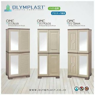  Lemari  Plastik  Olymplast  Kaca OMC  ST2  Shopee Indonesia