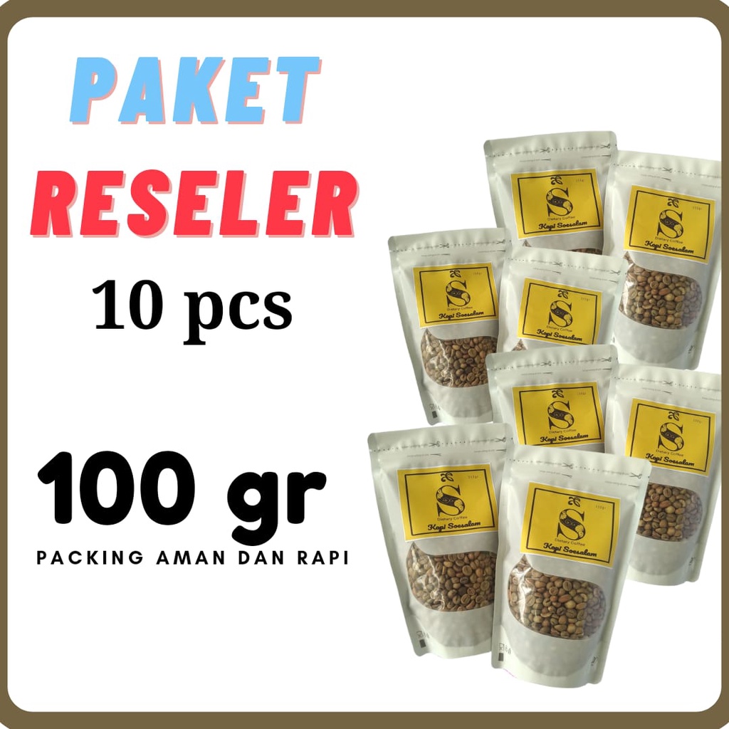 

Paket Reseller Green Bean Coffee 100 gr 10 Pcs