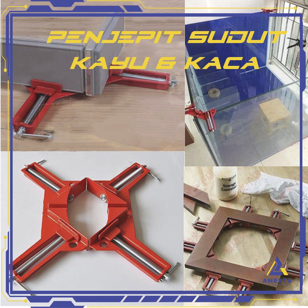 Corner Clamp Penjepit Sudut Frame Kaca Kayu Angle 90 Derajat