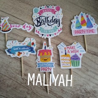 topper kue tart happy birthday