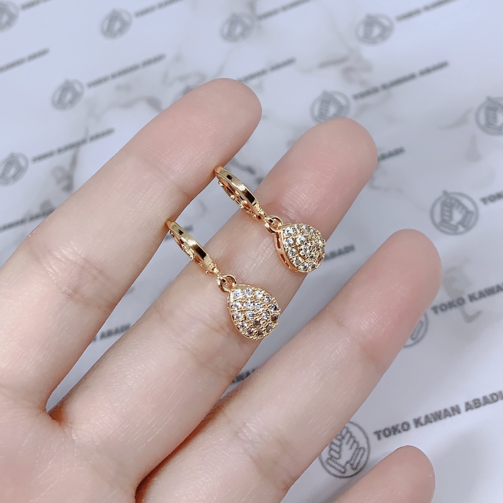 Anting Xuping Gold Perhiasan Fashion Wanita Model Permata One Water *43