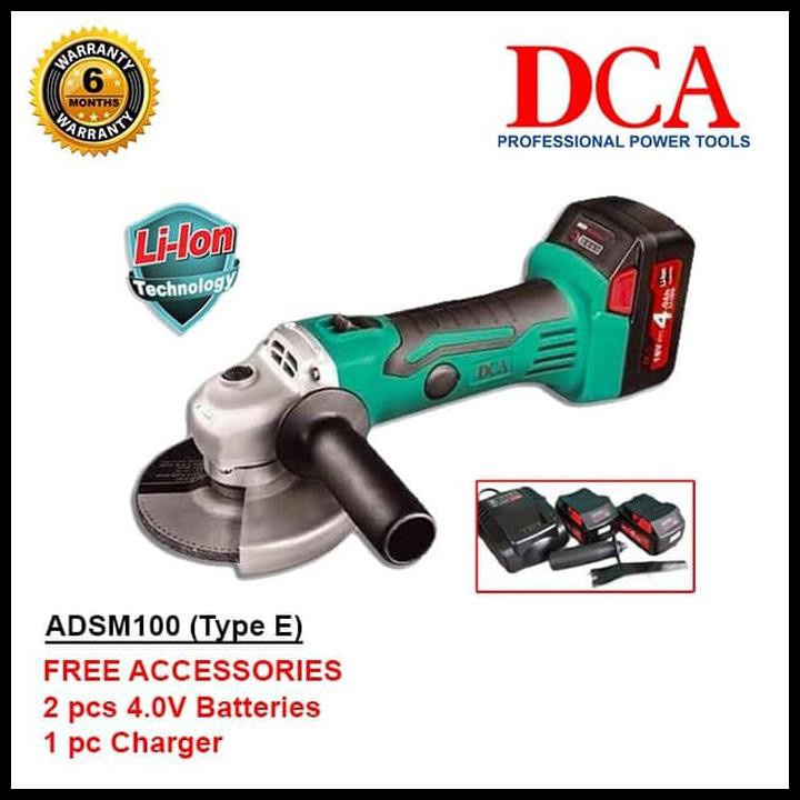 PROMO SALE    DCA 18 Volt Cordless Angel Grinder 4.0 AH - Mesin Gerinda Baterai
