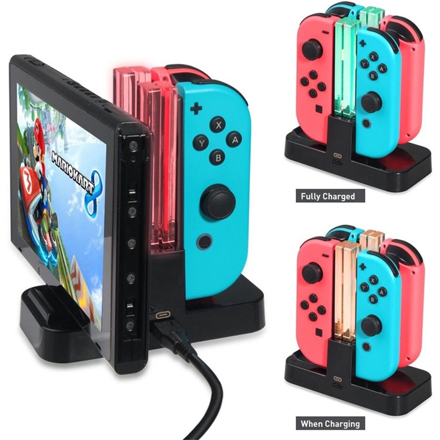 nintendo switch pro controller and joy con charger