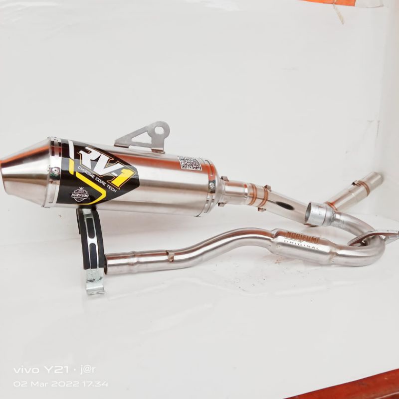 knalpot RV1 logo baru untuk KLX BF KLX D-TRACKER CRF WR dll