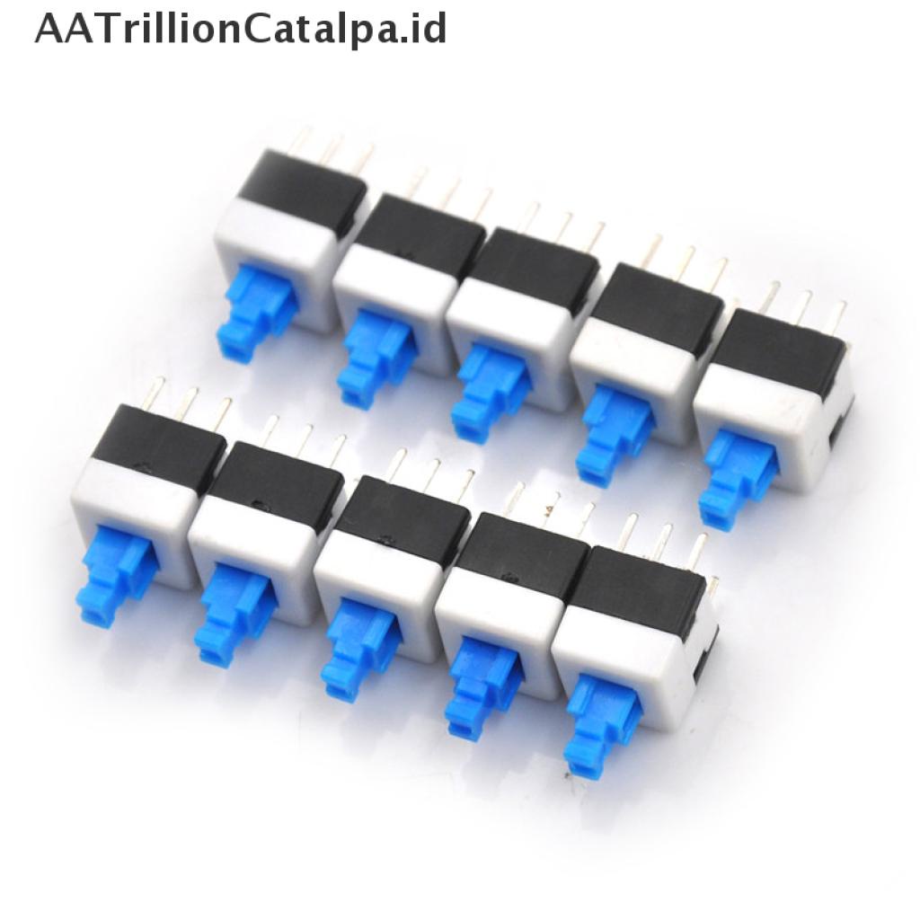 10 Pcs Tombol Saklar Kunci Otomatis Model Baris Ganda Ukuran 8x8mm 6 Pin