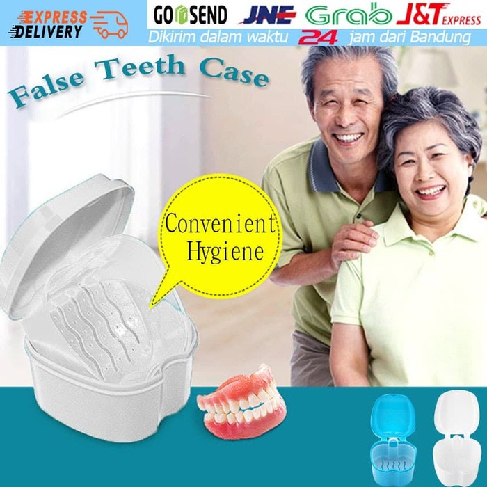 2 Lapis + Jaring Kotak Simpan Gigi Palsu Uk. BESAR / Box Penyimpanan Gigi Palsu Ukuran Besar