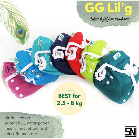 Popok Kain Bayi Cuci Ulang Cloth Diapers Clodi GG LilG Newborn MURAH