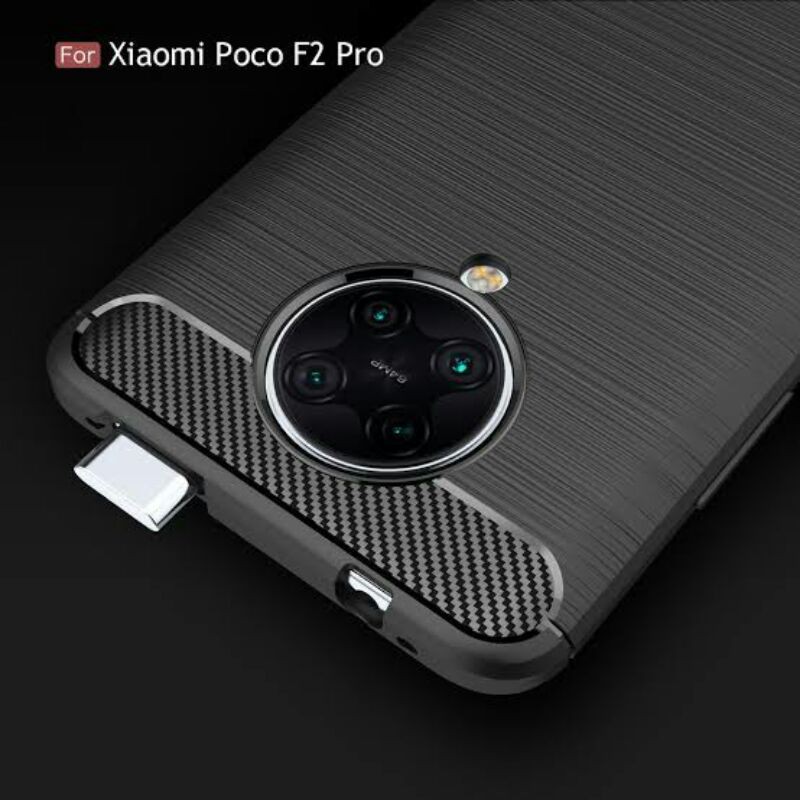 Case Ipaky Carbon Poco X3 F2 Pro Pocophone F1 Softcase Shockproof