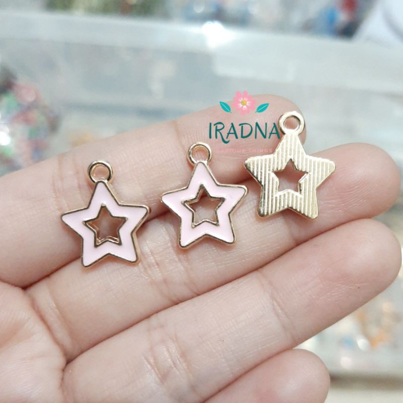 Bandul Kalung Bentuk Bintang Pink Black Star