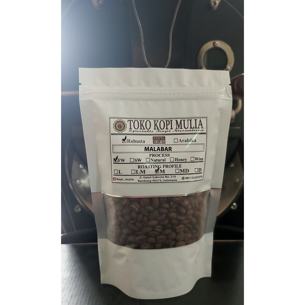 

KOPI ROBUSTA MALABAR / COFFEE BEANS & GRIND BEANS / 100gr