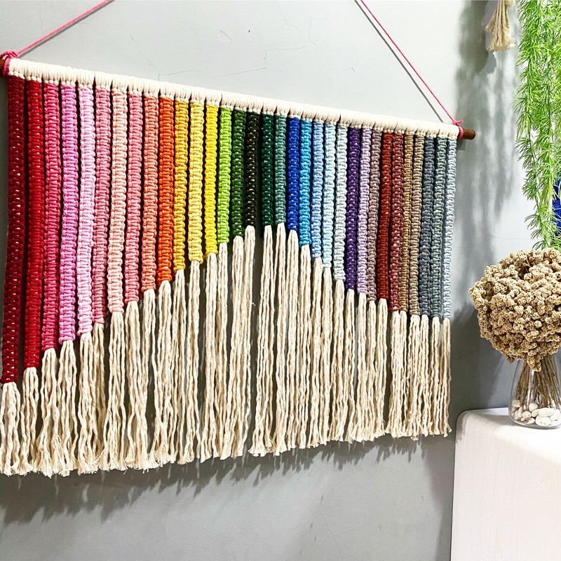 macrame rainbow makram rajut