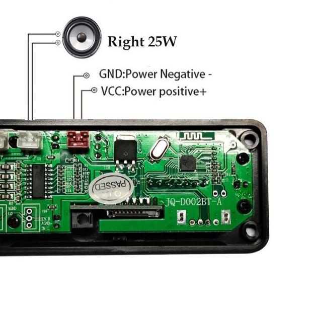 002 MP3 modul bluetooth 12V dilengkapi amplifier 2x25watt