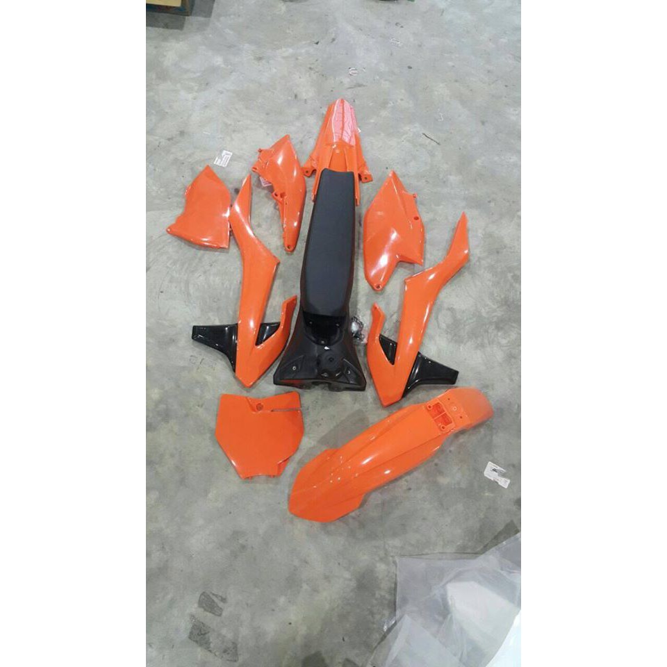 body trail ktm250 2017 plastik tangki jok plastik palang tengah tangki jok besi custom dan box filte