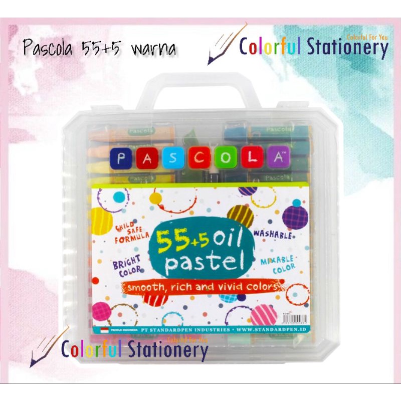 

Crayon / Kerayon Oil Pastel Pascola 55 + 5 Warna