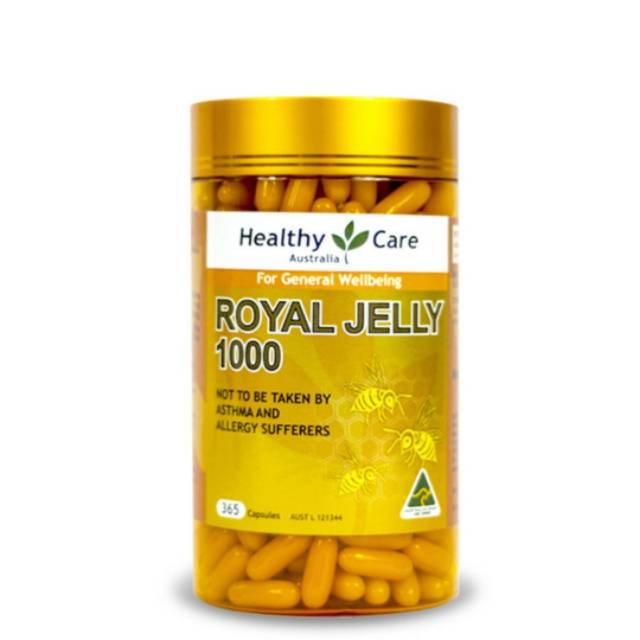 Healthy Care Royal Jelly 1000 365 Capsul Asli Dari Australia