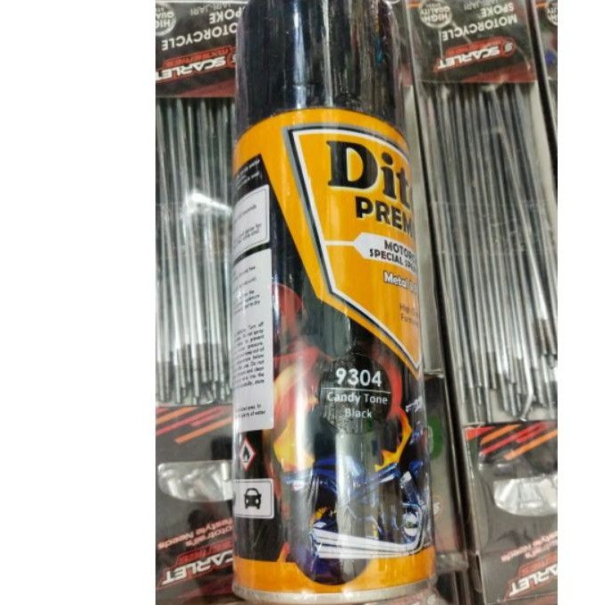 CAT PILOK DITON PREMIUM 9304 CANDY TONE BLACK HITAM  400cc ANTI BENSIN