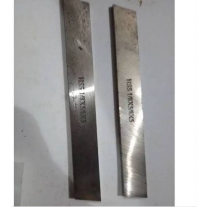 Pahat bubut HSS Rectangular Flat Cut Off blade 1/8×3×6" Rata