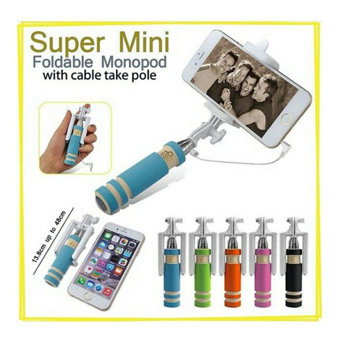 TBI TONGSIS KABEL SUPER MINI - BERGARIS SUMBU MONOPOD - SELFIE STICK**