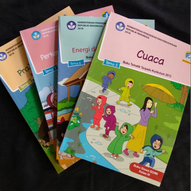 Bestseller K13 Buku Tematik SD Kelas 3 Tema 5678 - 1 paket 4 buku - revisi 2018 - semester 2 Kurikul
