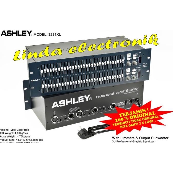 Equalizer Ashley 3231Xl Professional Graphic Eq 3U Ashley 3231 Xl Termurah