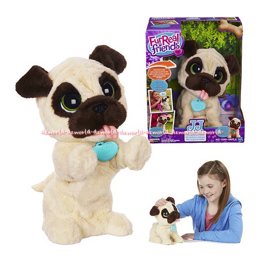 Furreal Friends Jj My Jumpin Pug Hasbro Boneka Doggy bisa melompat dan menyalak termasuk baterei