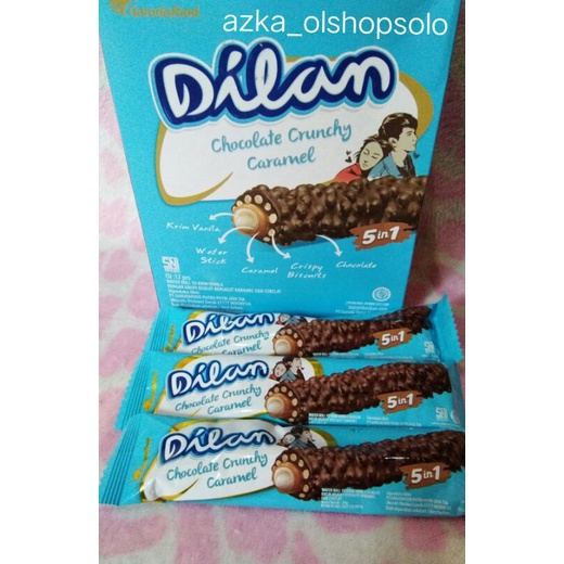 Coklat Dilan 24g/Chocolate Crunchy Caramel 24g/Coklat Dilan Ecer Murah