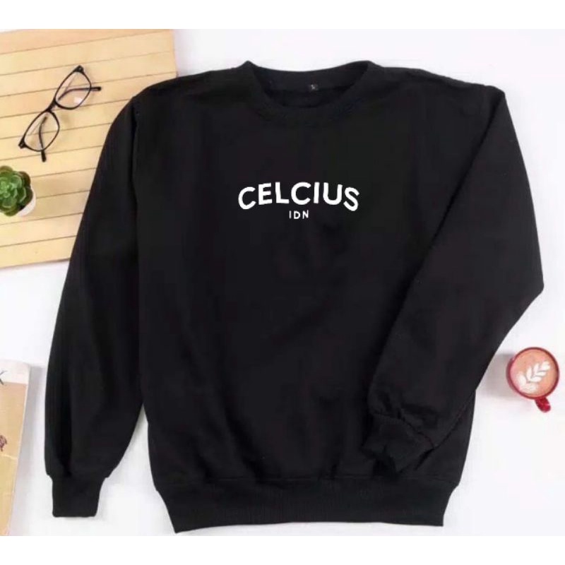 Celcius Idn Sweater Crewneck Black Simple