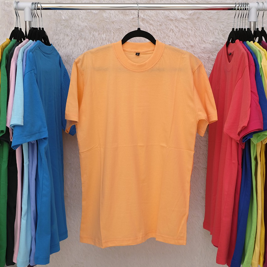 kaos polos blossom peach premium combed 30s pria wanita