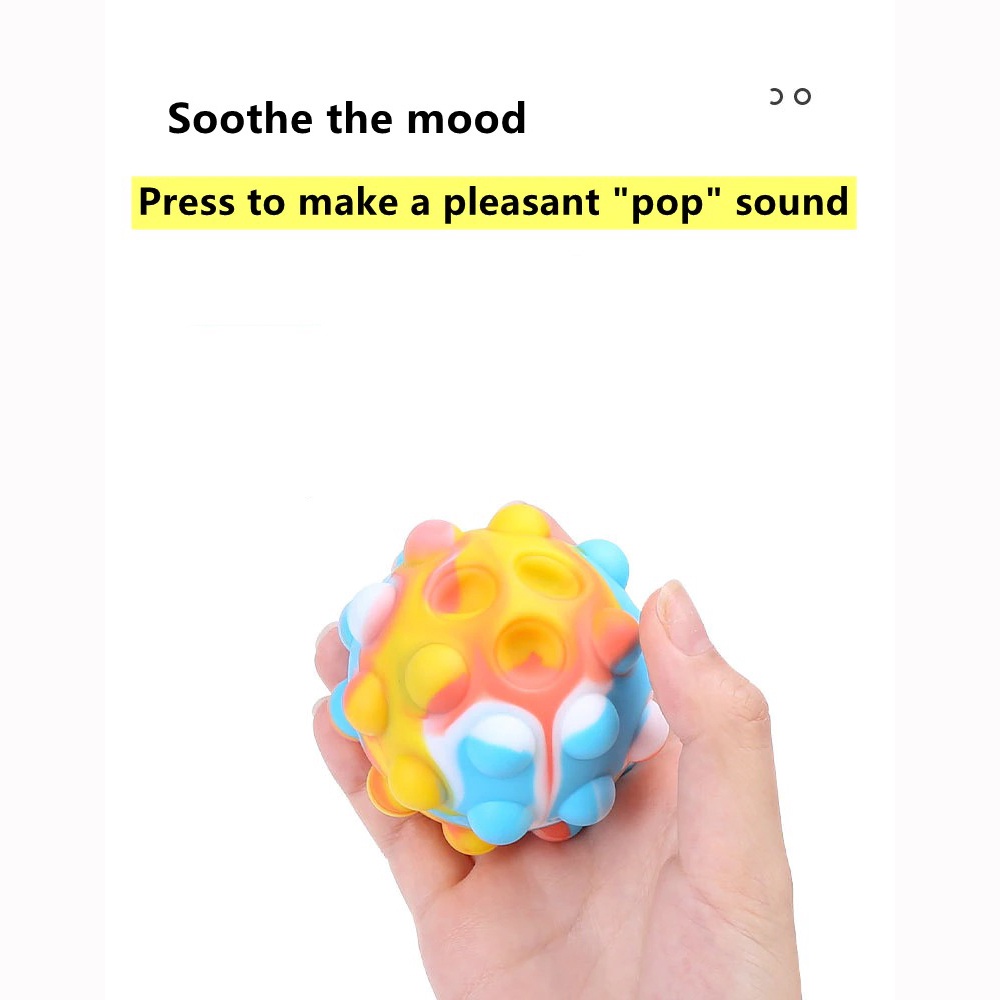 GS8e Foxmind Squishy Anti Stress Pop It 3d Decompression Ball Silicone - 43r - Multi-color Or-i