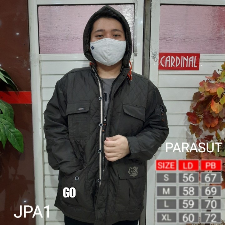 BB XL-2XL JPA CARDINAL JAKET PARASUT Cowok Casual Jaket Pria Keren Jaket Kekinian