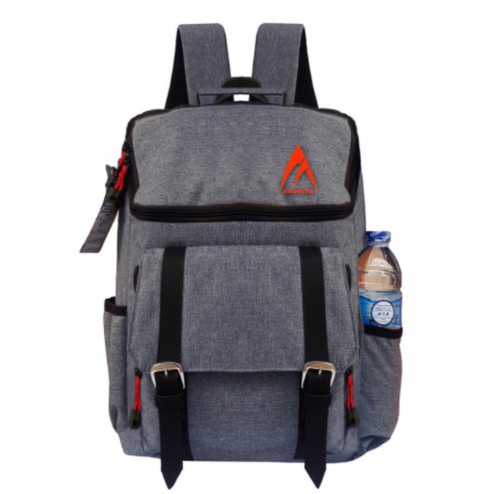 SHOPEE 6.6 SUPER SALE!! Backpack Korean Stayle Pria dan Wanita Ransel Sekolah Kuliah dan Kerja Tas Ransel L-1870 Tas Punggung Model Terbaru - Grey