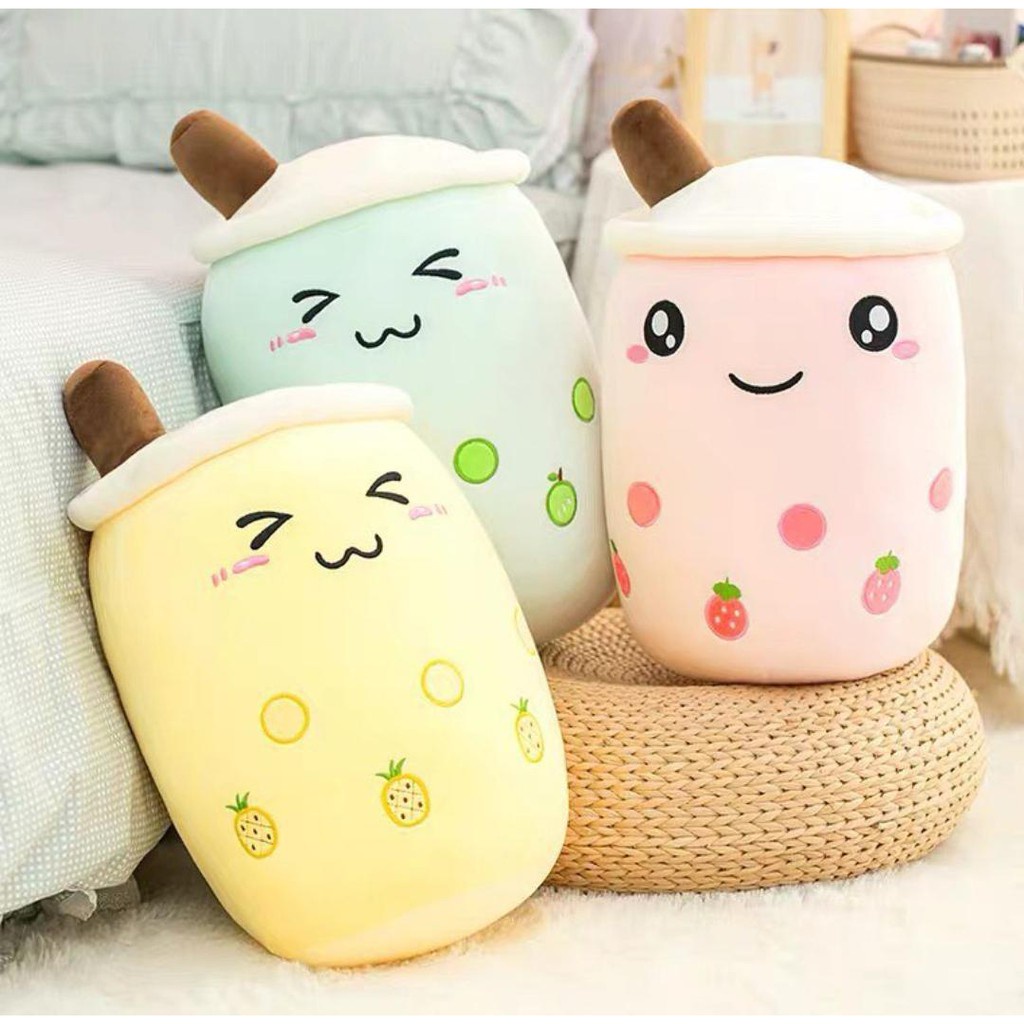 Boneka  boba bubble milk tea brown sugar / Boba strawberry, Nanas, Blueberry Bahan Halus Dan Lembut