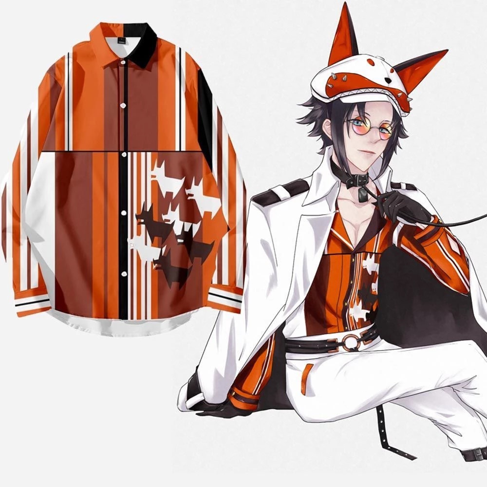 Kemeja Shirt Koko Lengan Panjang Bowling Pantai Cosplay Vumbi Mysta Rias