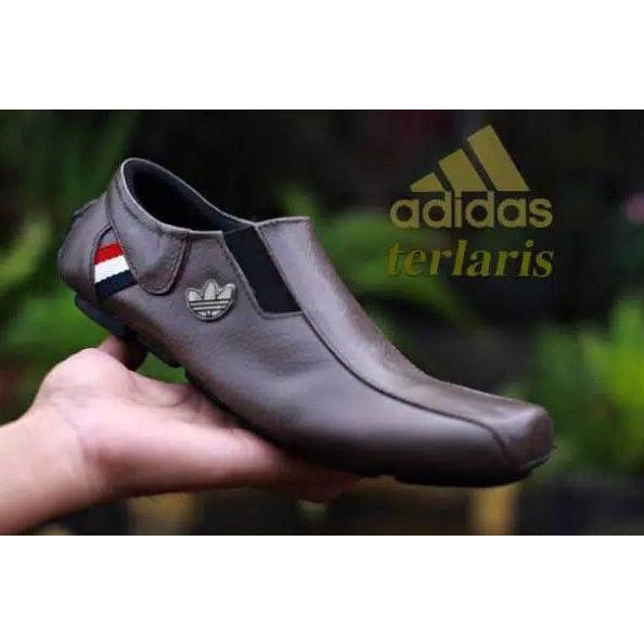 whun729 Adidas Slip On Casual Santai Jalan Keren Trendy Gaya Kulit Sapi Asli Sepatu Pria Masa Kini C