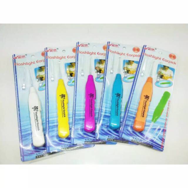 ✿ELYSABETHME✿ Ear pick korek earpick kuping lampu LED pembersih telinga dengan lampu