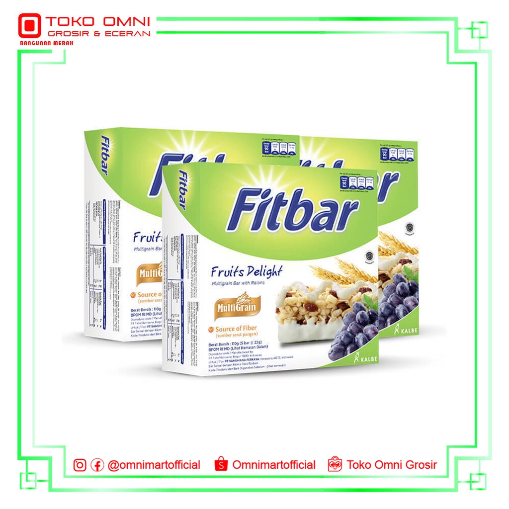 

FITBAR FRUITS MGRAIN BOX 110g