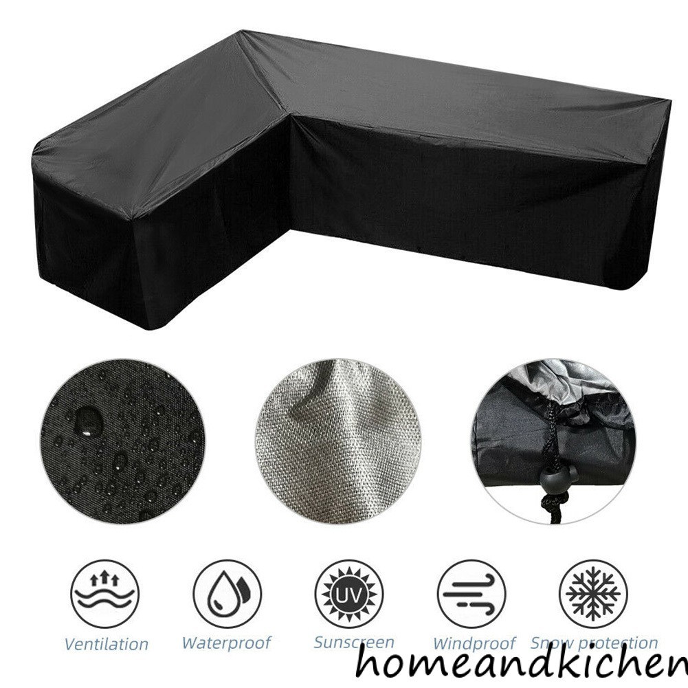 Furniture Protective Cover Watertight Sofa Couch V Shaped Mildew Resistant Easy Clean Dustproof Outdoor Patio Furniture Protector Shopee Indonesia