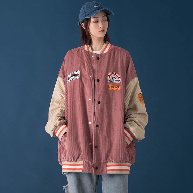 Newlan WT003 Jaket Baseball Japanese Harajuku BF Unisex Jacket College Baseball --- Jodian Baseball Jacket-1