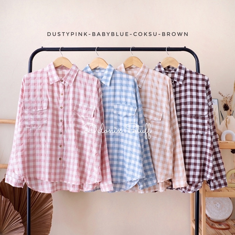 Gingham oversize shirt