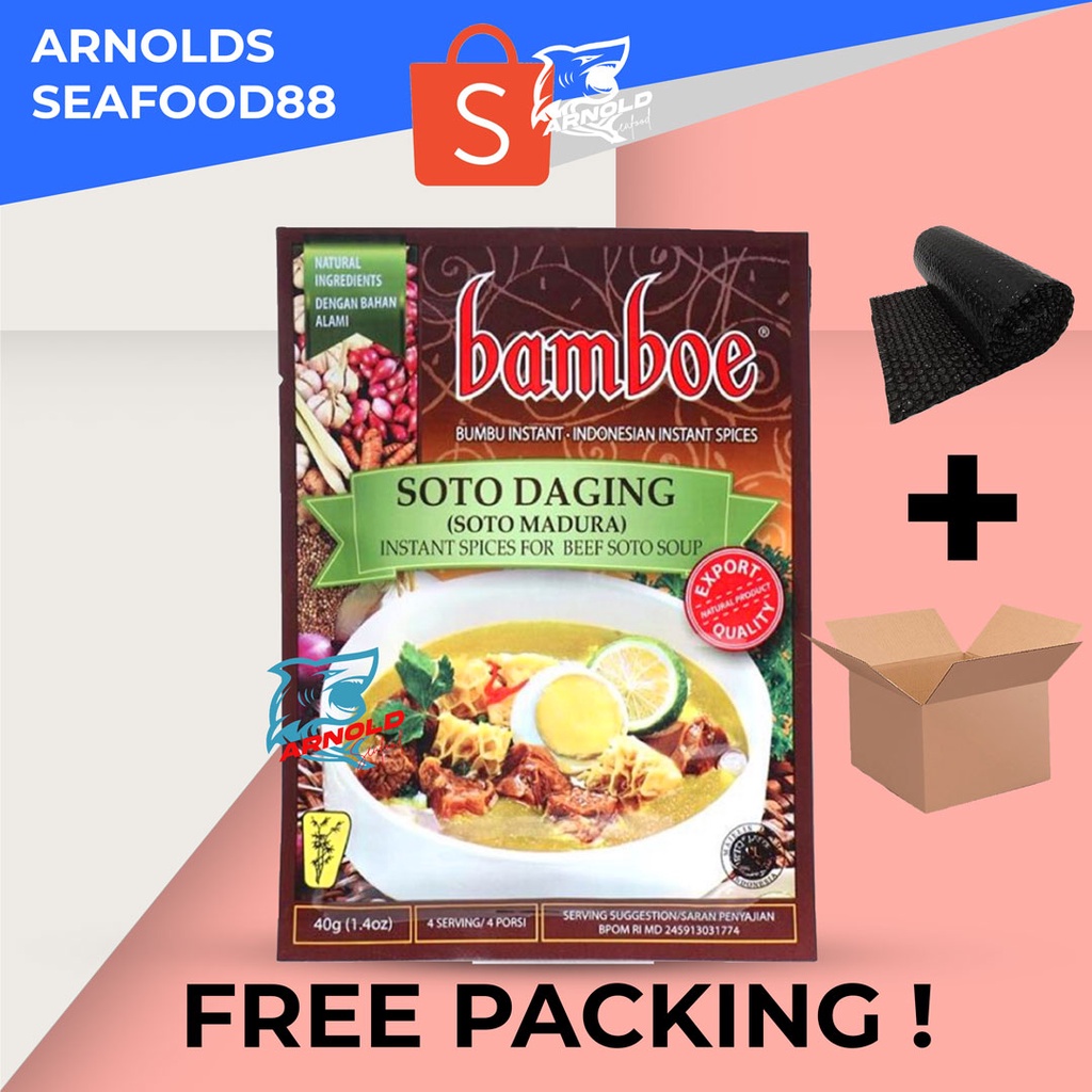 

Bamboe Bumbu Soto Daging Madura 40g / Beef Soto Soup Spices